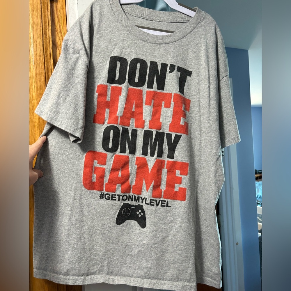 Gray, Red, & Black Gaming T-Shirt